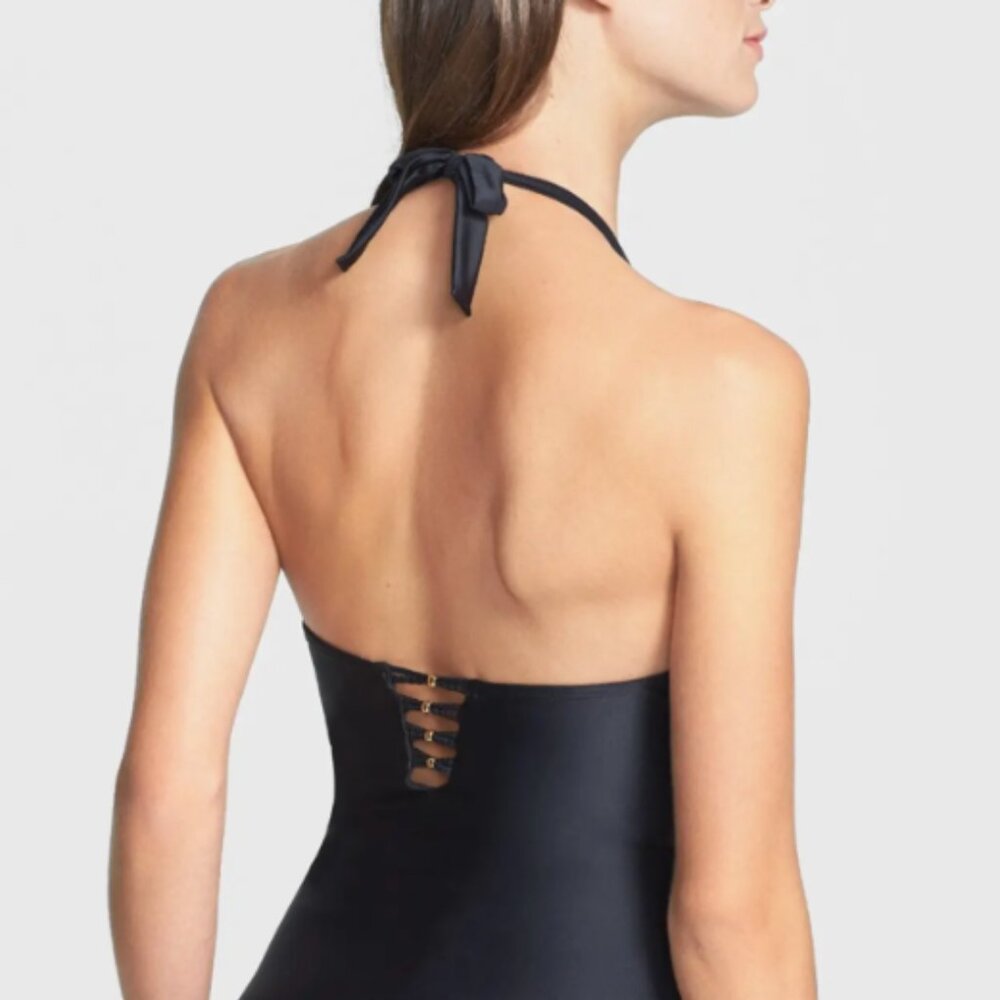 Anthropologie PilyQ Barcelona Midnight Gold Braided One Piece Size 8 NWT - Picture 11 of 11